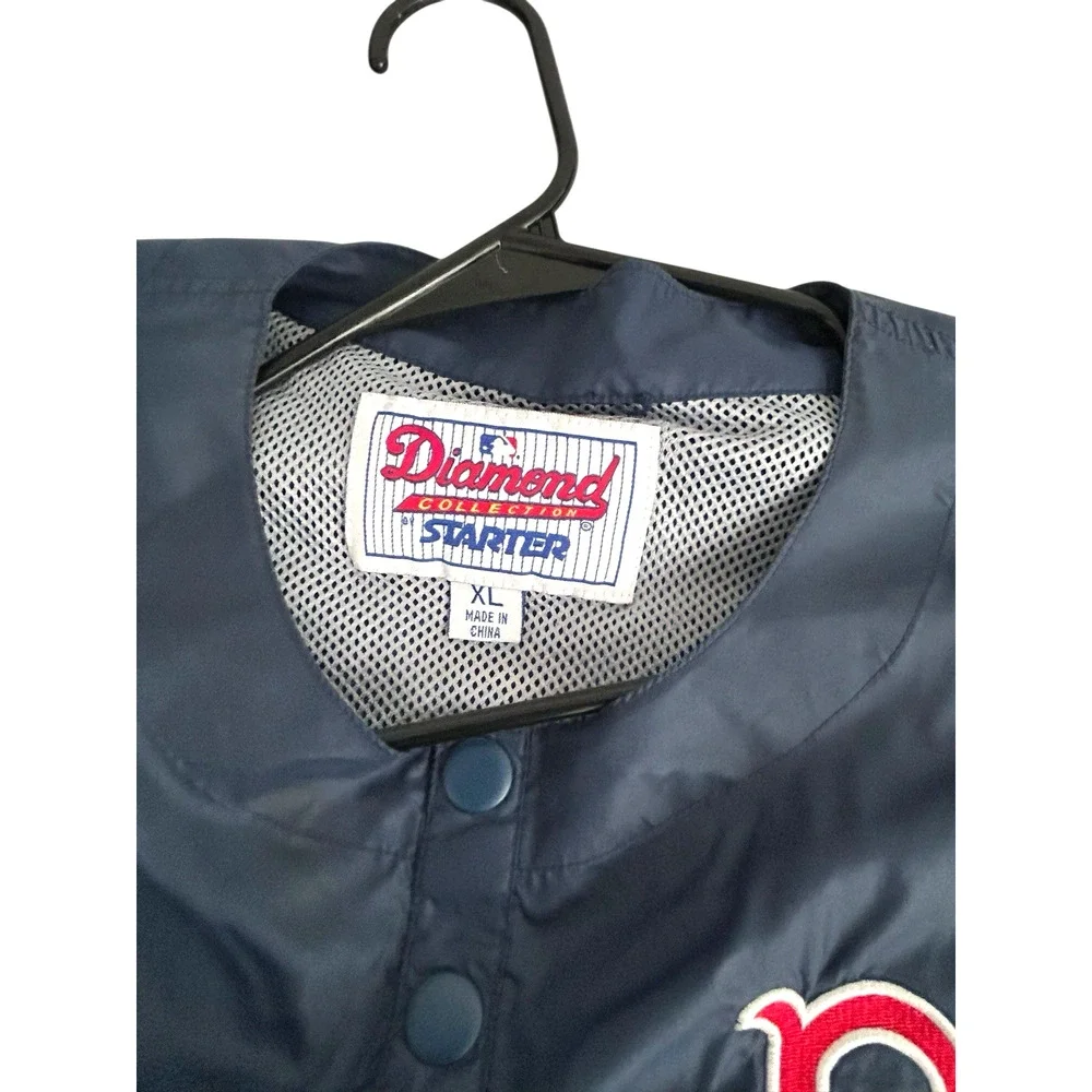 Vtg Red Sox Diamond Collection Starter Pullover Shirt Jacket Men’s XL Nylon MLB